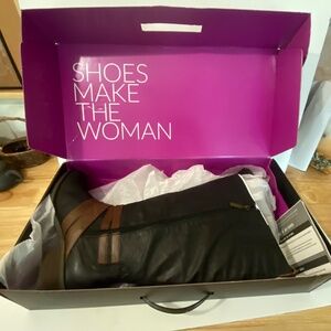 Women's Black leather boots LANE BRYANT NIB 12W